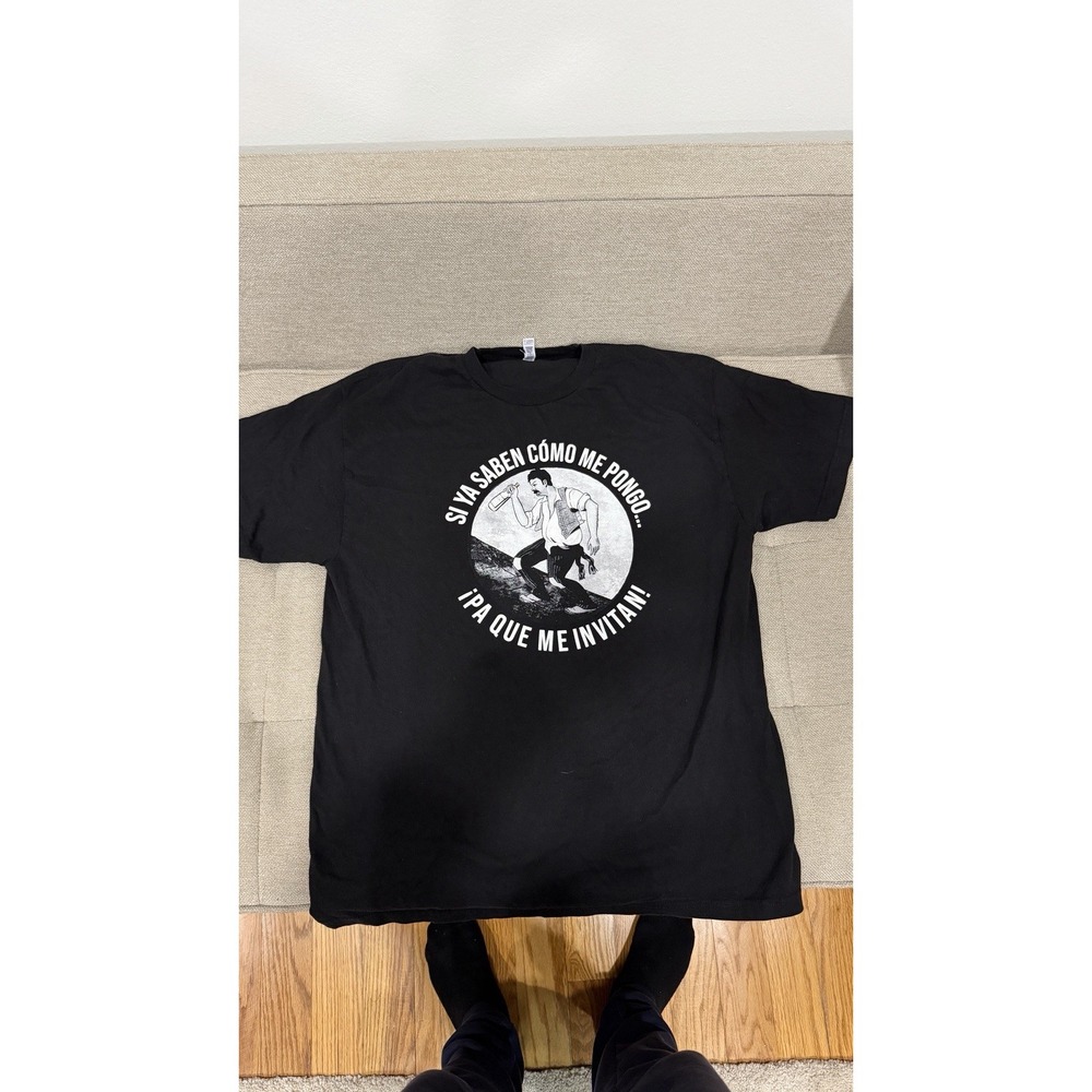 Spanish Graphic T-Shirt Si Ya Saben Como Me Pongo Black XL Alstyle